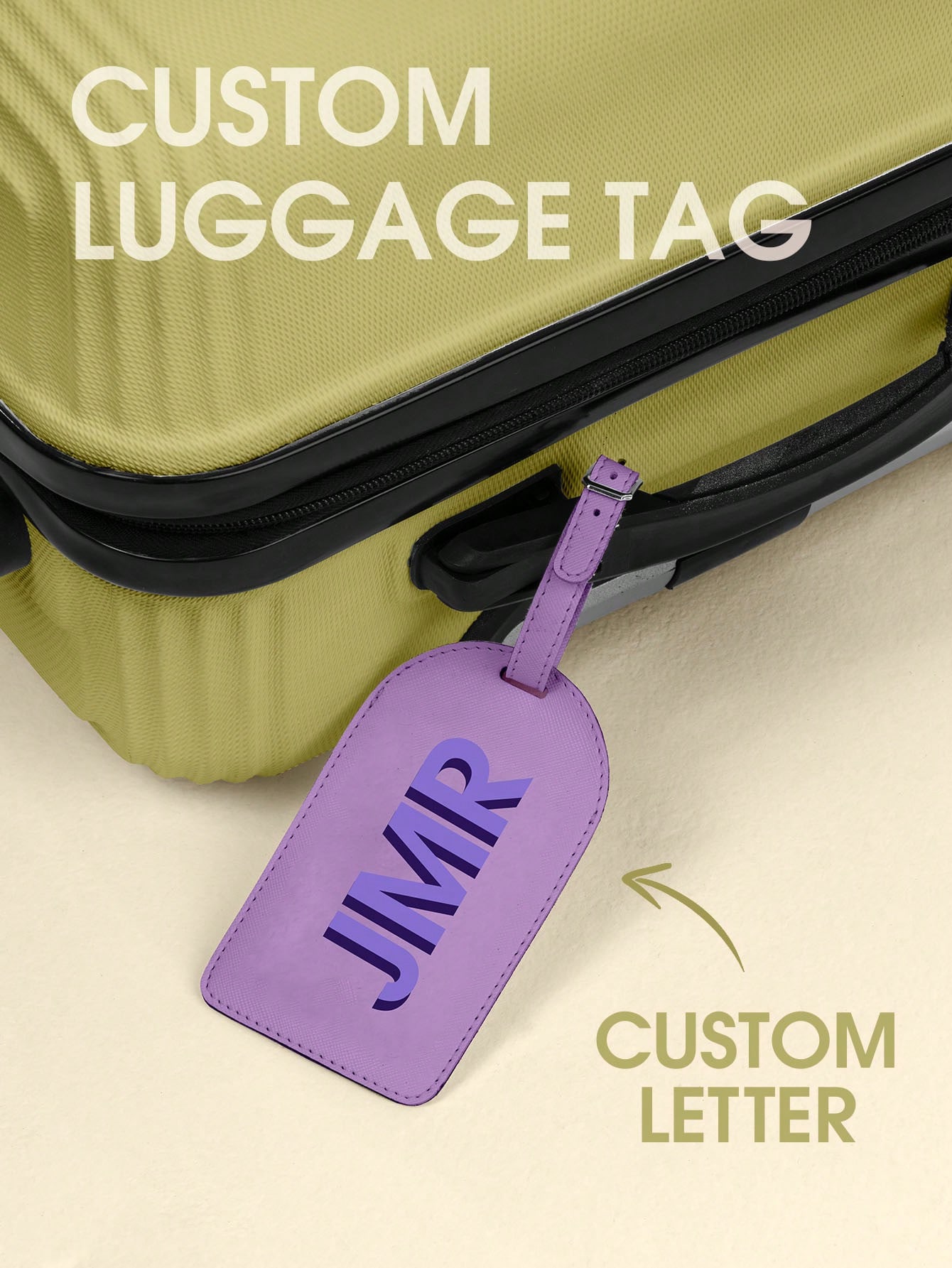 Men Accessories For Travel - بطاقة أمتعة مخصصة بالأحرف الأولى، علامة