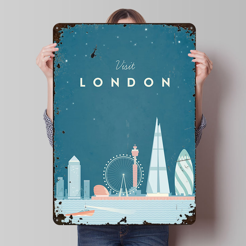 لوحة معدنية لندن مخصصة، فن جدا - مراجعة Men'S Accessories London وسعره